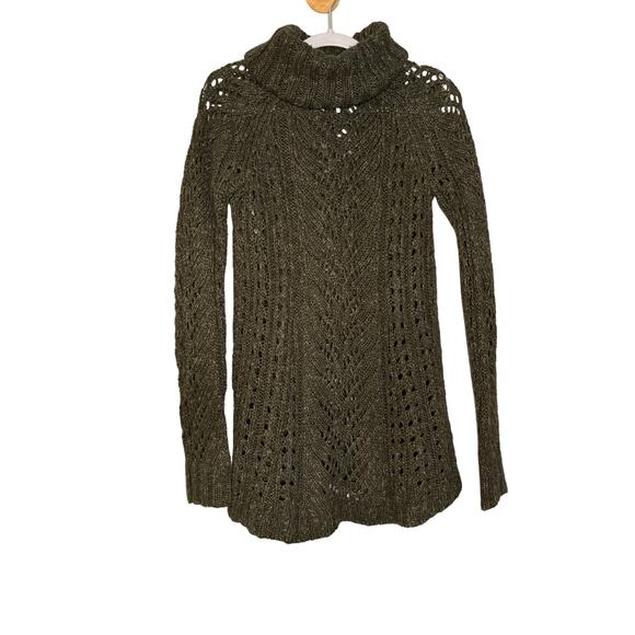 Sleeping on Snow Anthropologie Dark Green Eldora Turtleneck Sweater - Picture 1 of 8